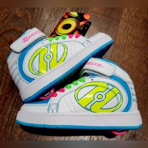 Girls Heelys in Neon and White size 13